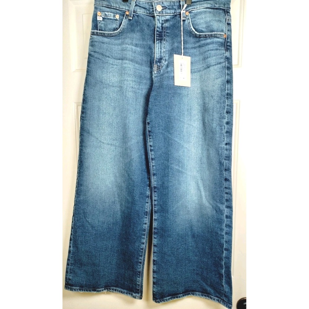 NWT AG Adriano Goldschmied Saige Wide Leg Crop Jeans 15 Years Firenze Size 31